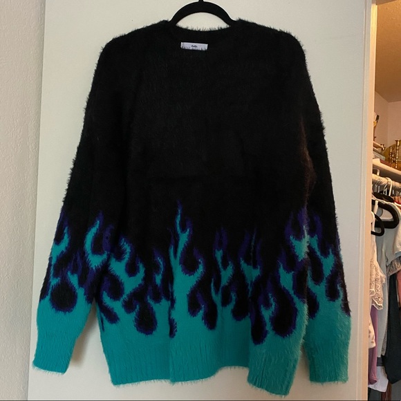 blue flame sweater